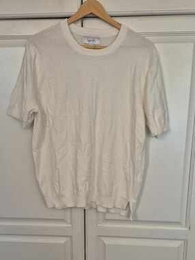 Kersh Cream Short Sleeve Knit Tee